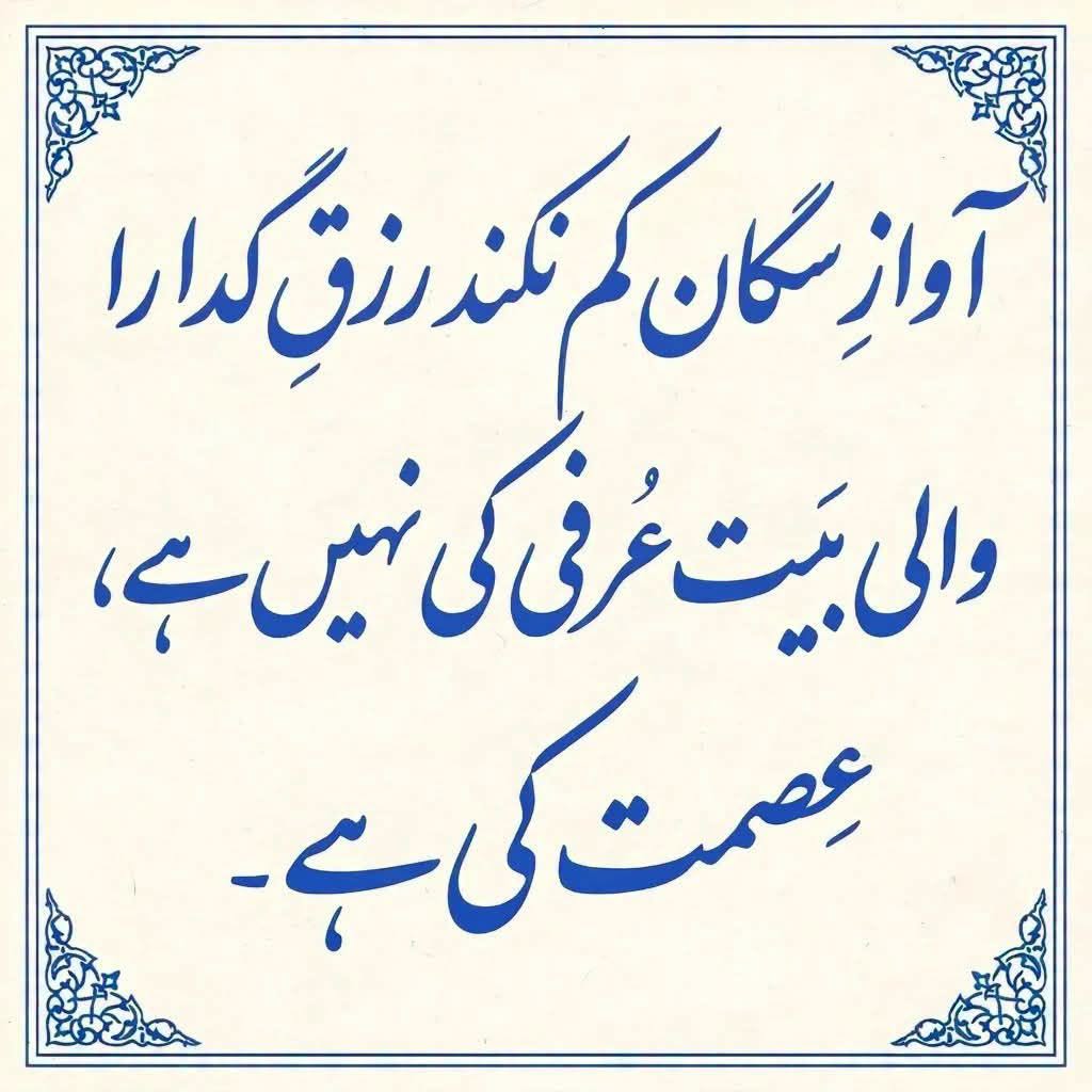 دو روز قَبل مَیں نے ایک مُراسلے کے ذریعے یہ بَتایا…